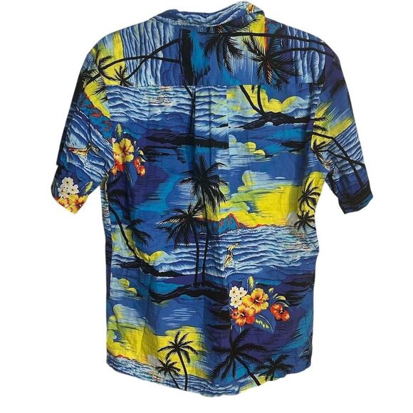 Palmwave Men's Hawaiian Shirt S Tropical Beach Floral Button-Up Casual - Picture 1 of 7